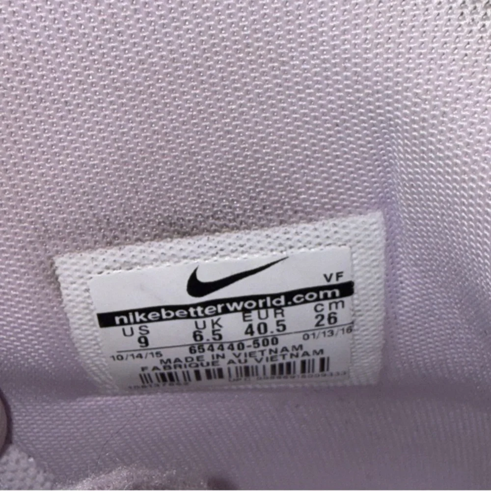 Women's High-Top Nike AF1 Sneakers in Light Purple and Cream